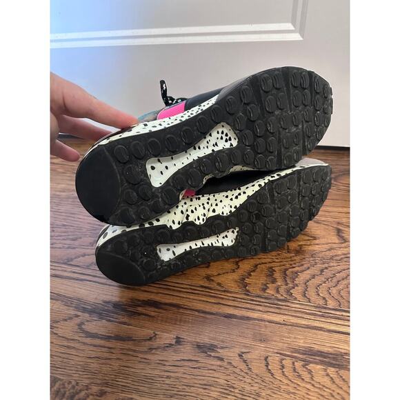 STEVE MADDEN Women's Cliff Trainers Sneakers Dot Wedges Neon Pink Multi Size 8.5 - Picture 6 of 7